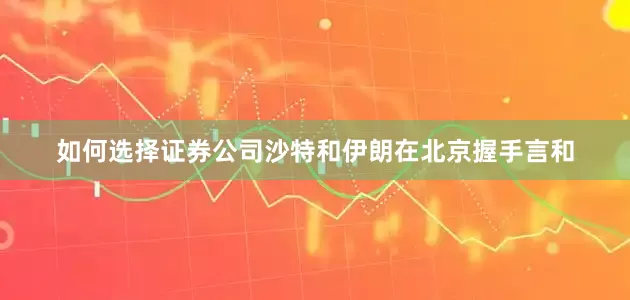 如何选择证券公司沙特和伊朗在北京握手言和